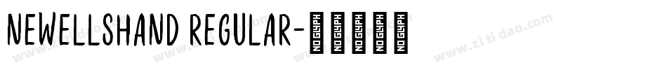 NewellsHand Regular字体转换